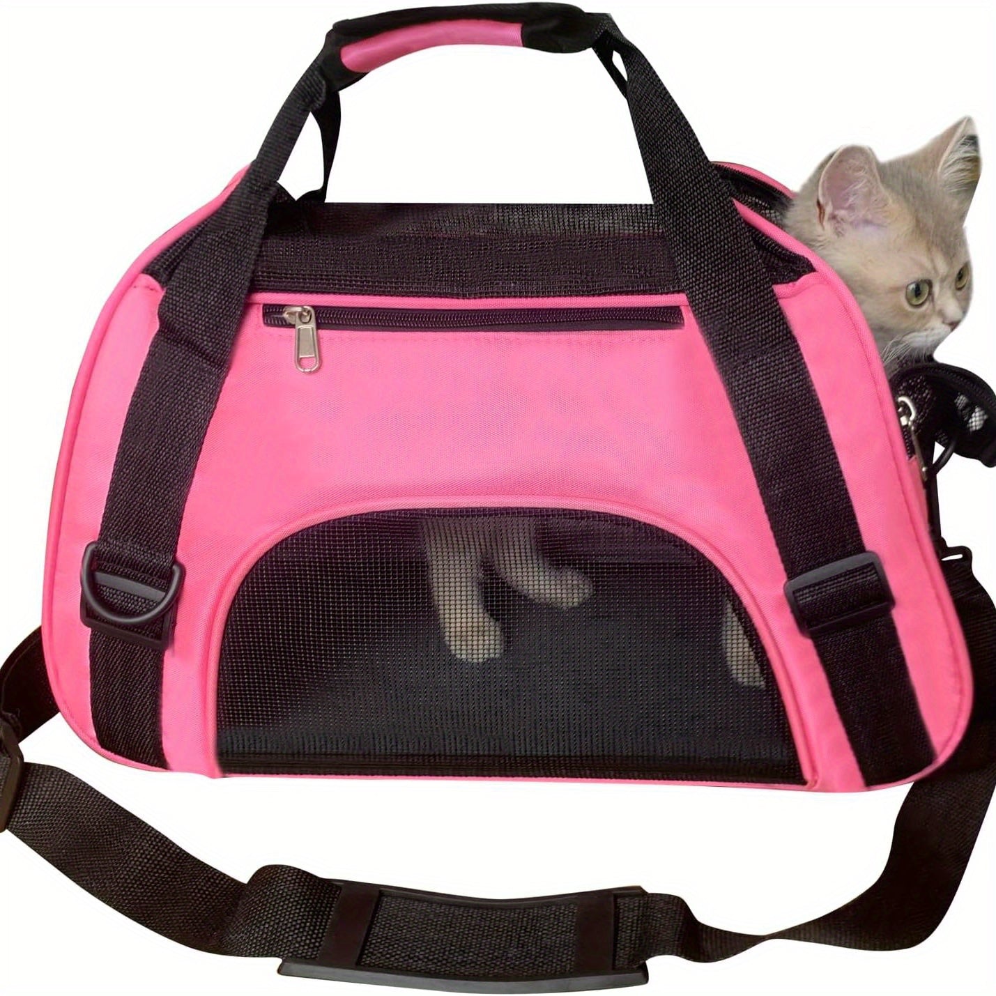 Cat Carrier Dog Carrier Pet Carrier, Airline Approved Soft-Sided Foldable Pet Bag Puppy Carrier With Breathable Mesh For Small Medium Cats Dogs Rabbit