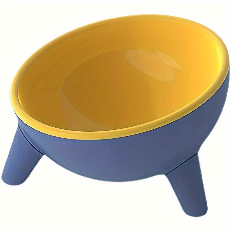 Elevated Cat Feeder Bowl With Stand 15 Degree Tilted Cat Food Bowl Water Dish For Neck Protection