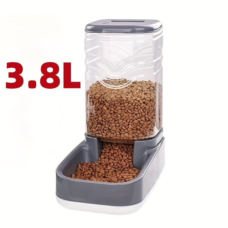 Pet Automatic Feeder Pet Water Dispenser Set, 3.8L Gravity Dog Feeder And Waterer Set, Self Feeding Station For Cats And Dogs Pet Supplies