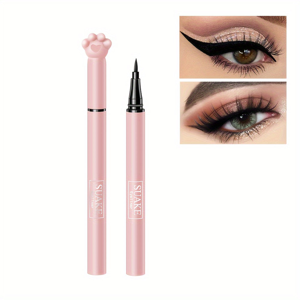 Smudge-Proof Long-Lasting Eyeliner Pen - Waterproof Precision Tip - Adorable Cat Paw Design - Two Shades for Every Occasion