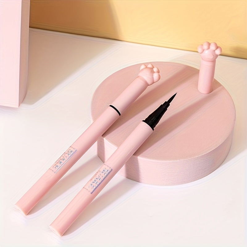Smudge-Proof Long-Lasting Eyeliner Pen - Waterproof Precision Tip - Adorable Cat Paw Design - Two Shades for Every Occasion
