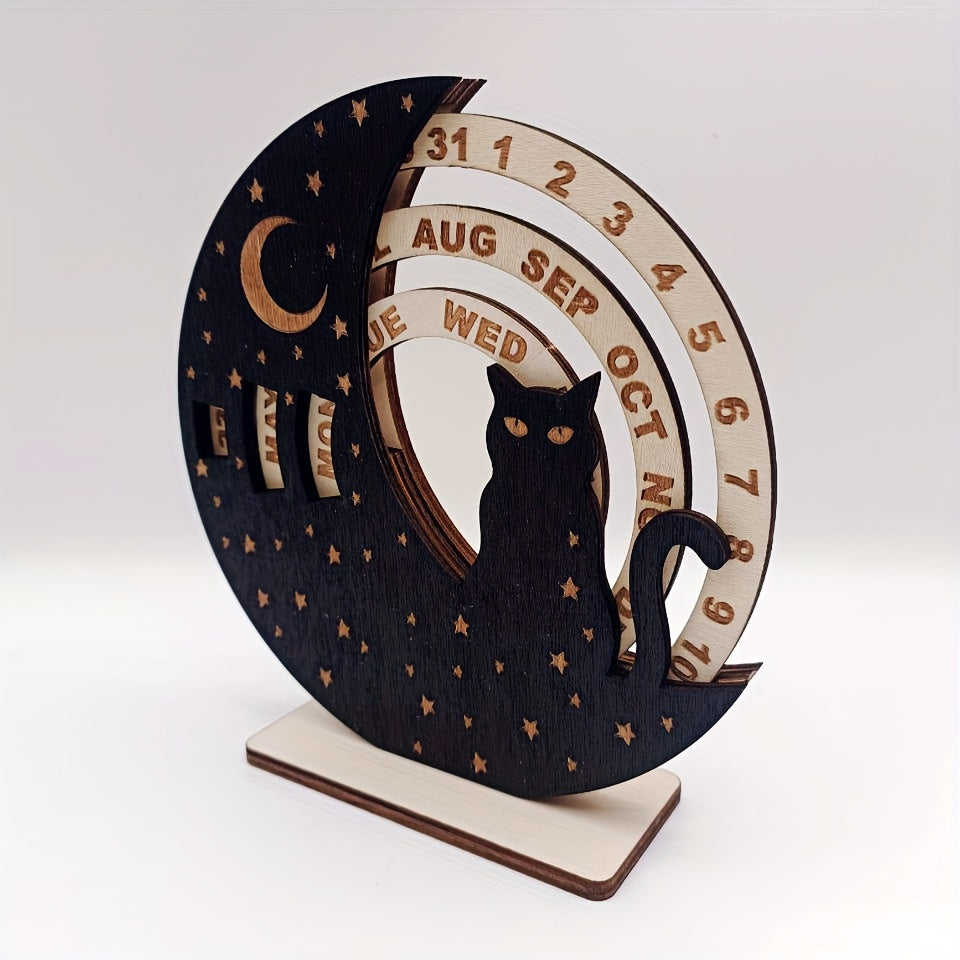 1pc, Moon Wolf And Cat Calendar, Scene Decor, Festivals Decor, Room Decor, Home Decor, Offices Decor, Theme Party Decor, Christmas Decor