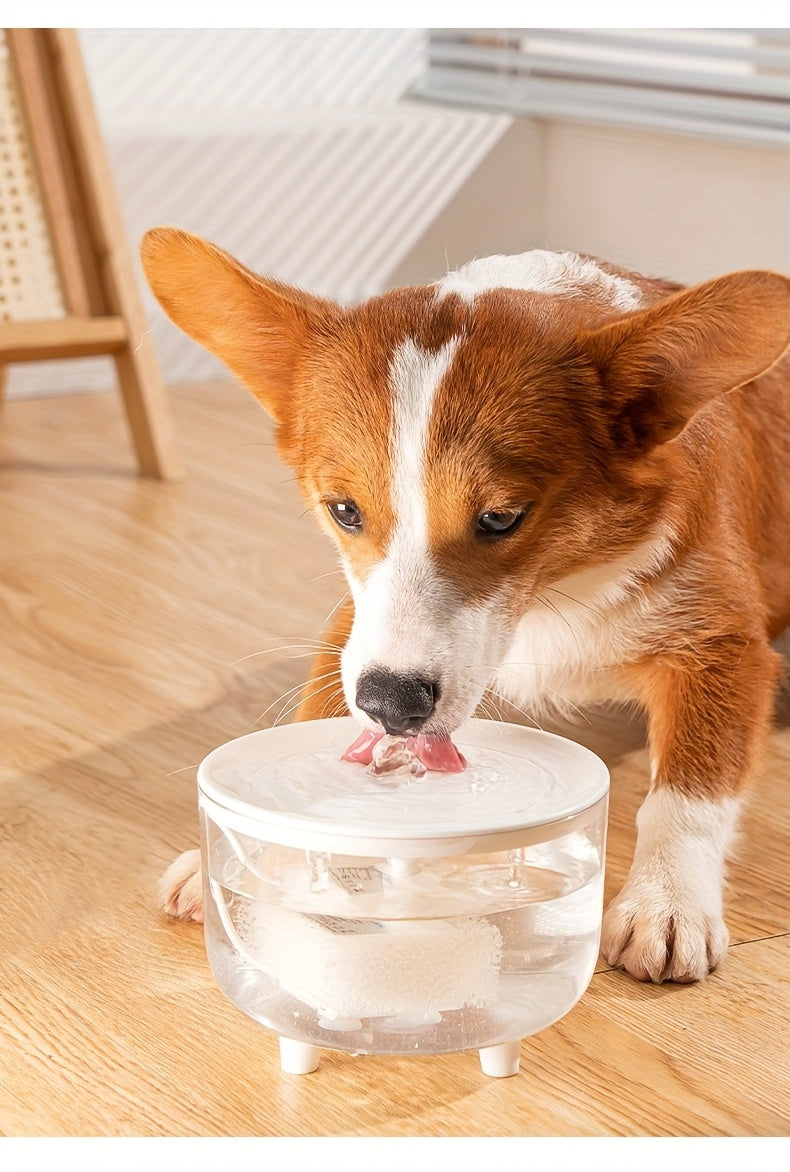 Fountain Flower Cat Drinking Machine Water Dispenser Automatic Recirculation Live Water Flowing Drinking Basin Pet Dog Kitten Water Feeder Large Cap