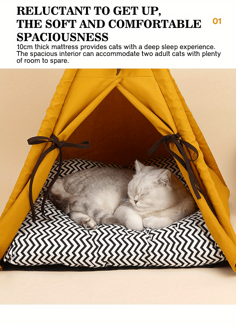 Pet Tent Portable Pet Tents For Small Dogs Or Cats, Puppy Bed Washable Dog Or Cat Houses With Cushion