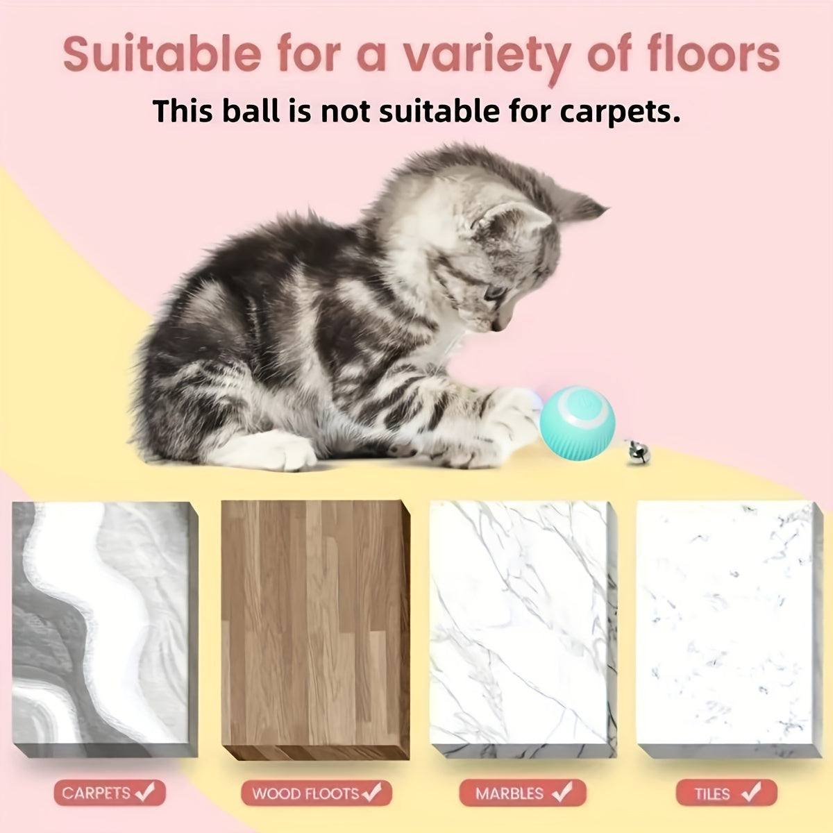 1PC/2PCS Smart Interactive Pet Toy Combo with Automatic Rolling and Bouncing Ball - Stripe Pattern Silicone Cat Toys, USB Rechargeable, Obstacle Avoidance, Quiet Operation, Suitable for Small Dogs and Cats Under 9.07KG