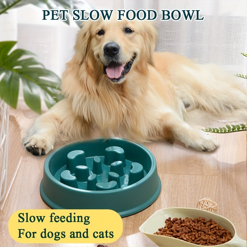 Non-Slip Slow Feeder Pet Bowl For Anxiety Relief - Prevents Choking And Promotes Healthy Eating Habits For Dogs And Cats