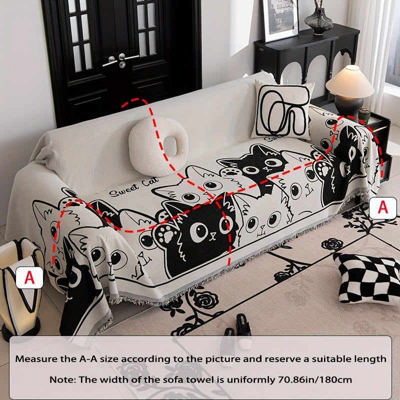 1pc Elastic Four Seasons Universal Sofa Cover Double-sided Sofa Slipcover Anti-cat Scratch Couch Cover Furniture Protector For Bedroom Office Living Room Home Decor Couch Cover Blanket Sofa Cover Blanket Sofa Throw Blanket