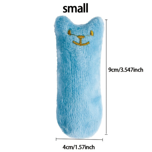 1pc Cat Design Cat Teaser Toy Containing Squeaky Plush Pillow Toy Interactive Pet Supply