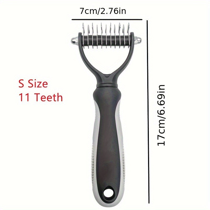 Premium Pet Hair Knot Cutter Comb - Dual-Action Grooming Tool for Effortless Mat Removal - Safe & Effective on Dogs and Cats - Ideal for All Fur Types