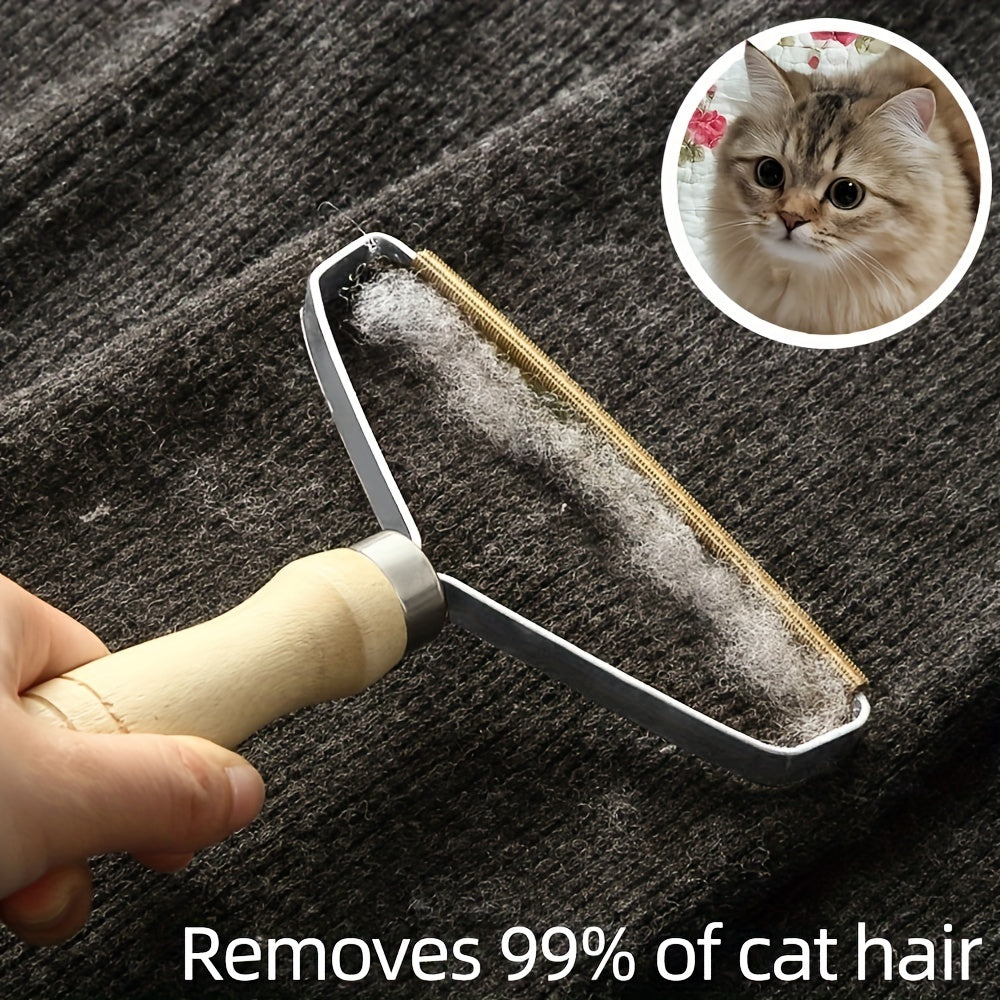 Effective Pet Hair Remover Brush For Cats And Dogs - Gently Shaves Wool And Cleans Fur For A Neat And Tidy Home