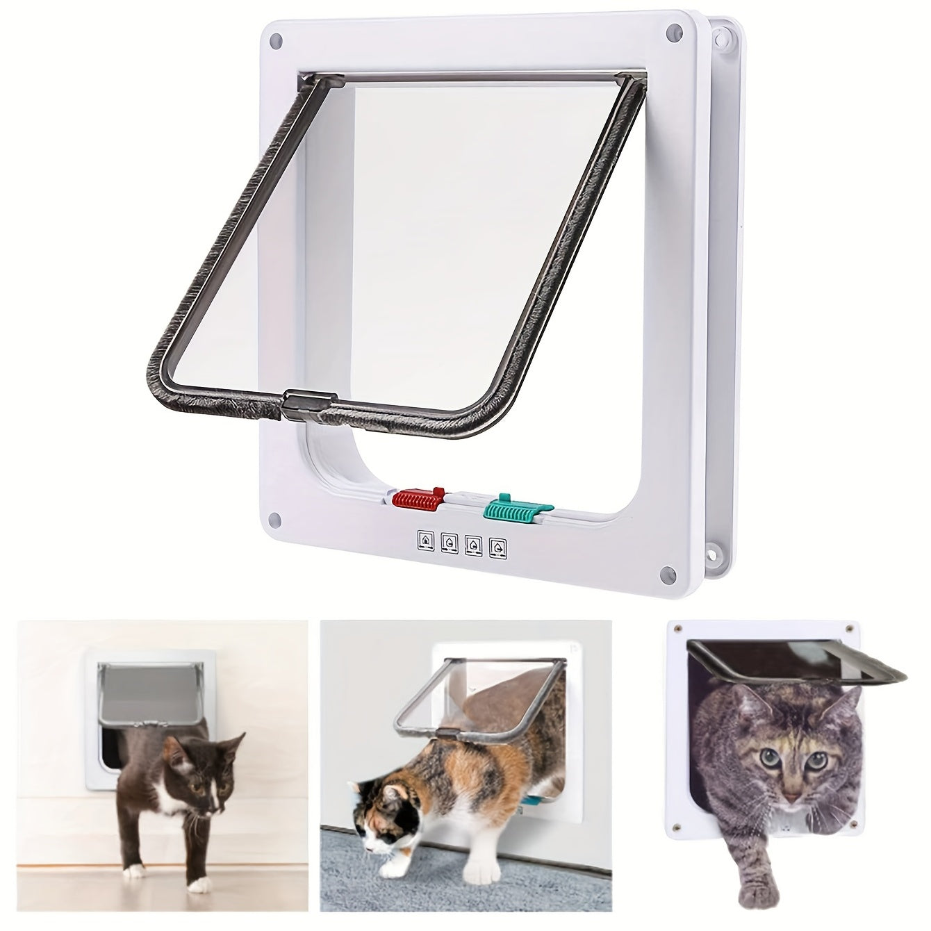 Secure And Convenient Pet Access: Multi-Function Two-Way Pet Door For Cats And Dogs