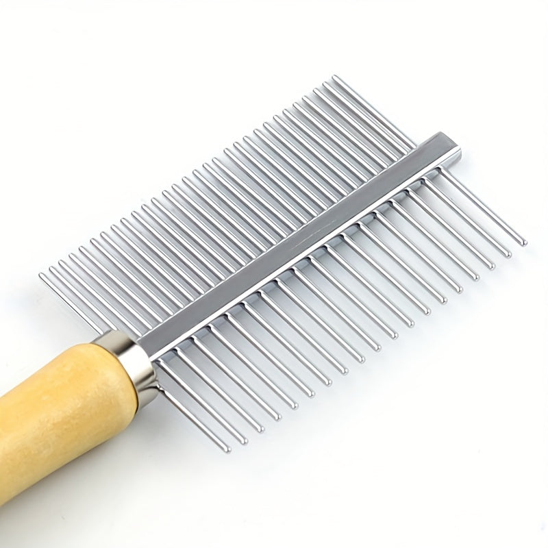 2-in-1 Pet Grooming Comb - Detangles & Smooths Fur for Cats, Dogs & More, Pet Grooming Supplies, Cat Comb