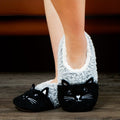Women's Cute Cartoon Cat Design Slippers, Casual Slip On Plush Lined Slippers, Warm Home Slippers