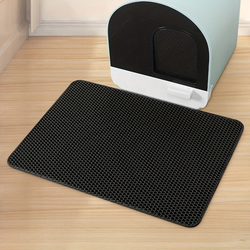 Ultimate Double Layer Cat Litter Mat - Non-slip, Washable & Odor Control - Durable Cleaning Solution for Cat Litter Boxes - Soft on Paws, High-Trap Efficiency