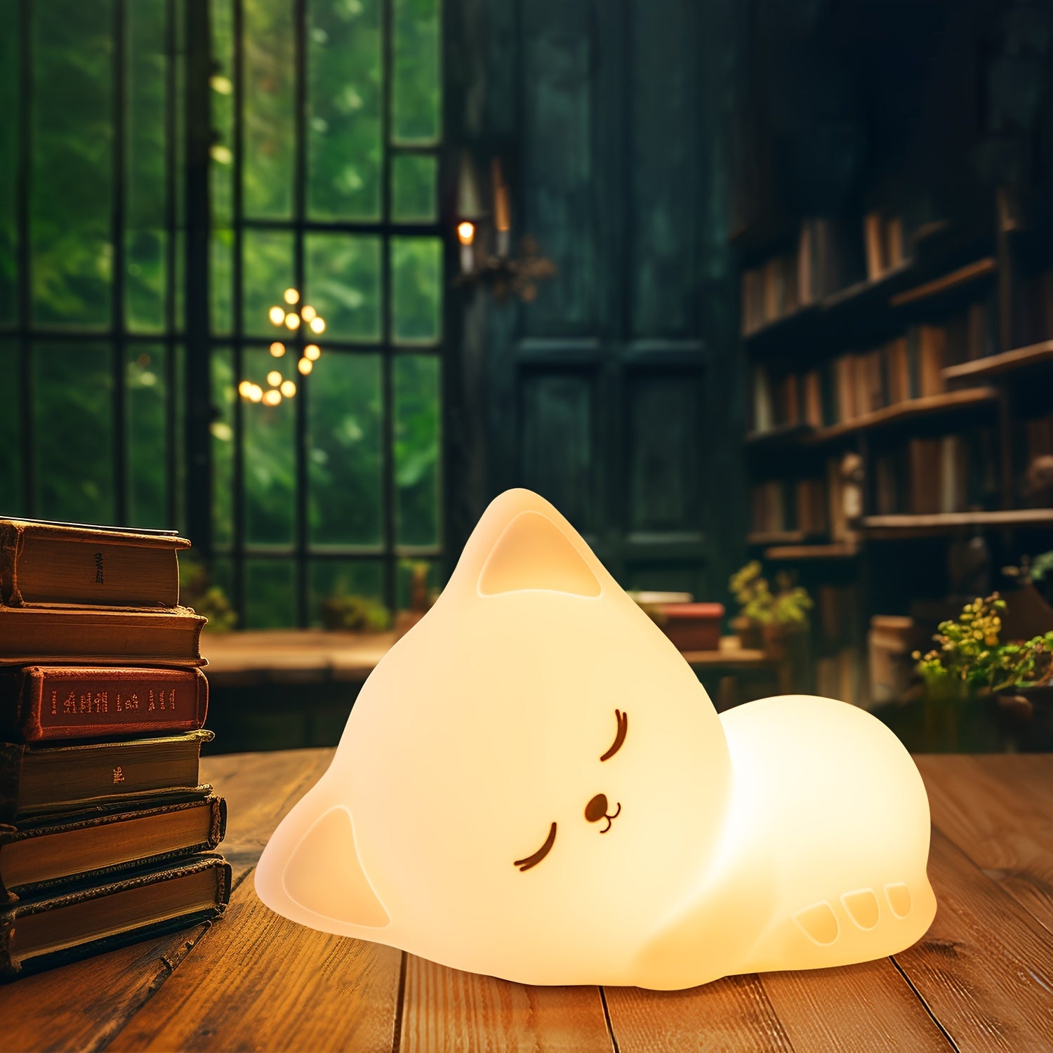 Cute Cat Night Light With Remote Control And Touch, 16 Colors Silicone Cute Night Light Lamp, 5 Brightness Timer Night Light, USB Rechargeable Cordless, perfect for Christmas gifts, holiday office, bedroom, hotel, party, rest