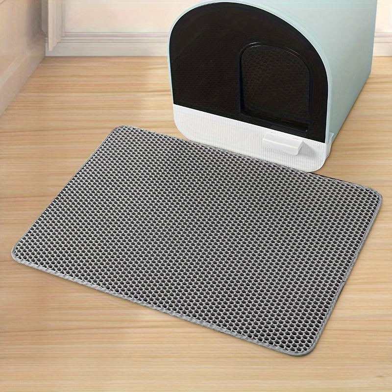 Ultimate Double Layer Cat Litter Mat - Non-slip, Washable & Odor Control - Durable Cleaning Solution for Cat Litter Boxes - Soft on Paws, High-Trap Efficiency