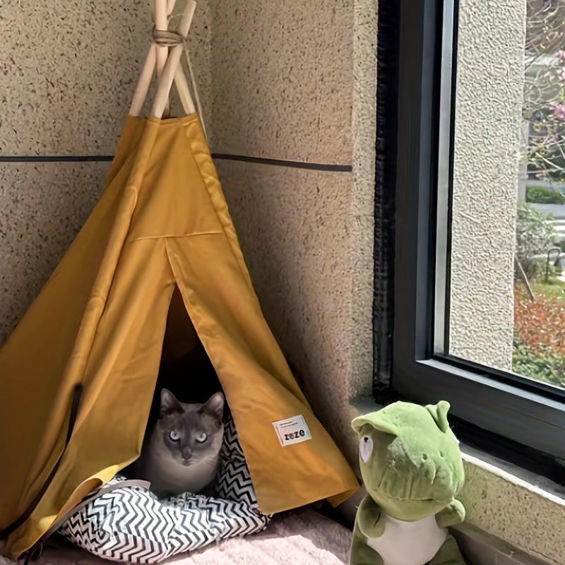 Pet Tent Portable Pet Tents For Small Dogs Or Cats, Puppy Bed Washable Dog Or Cat Houses With Cushion