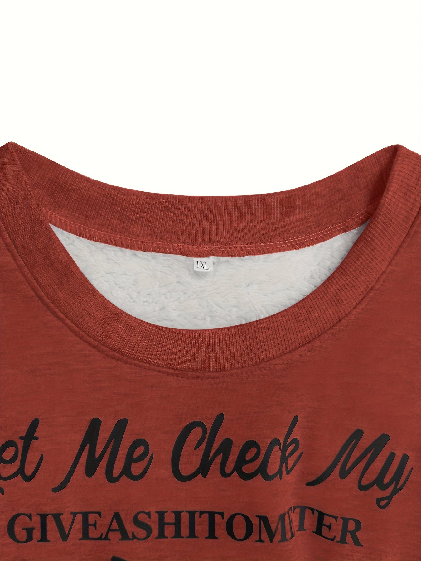 Cozy Plus Size Cat Print Top - Flattering Plush Lined Crew Neck - Stylish Womens Long Sleeve Shirt for Casual Wear