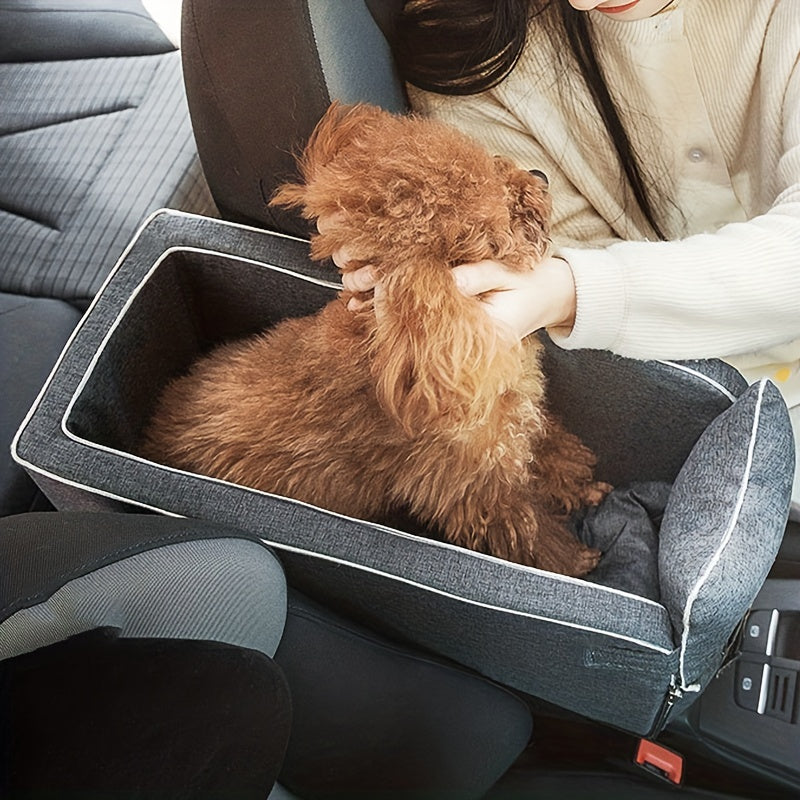 Portable Dog & Cat Booster Seat, Travel Carrier, Car Mat & Central Control For Maximum Comfort & Safety