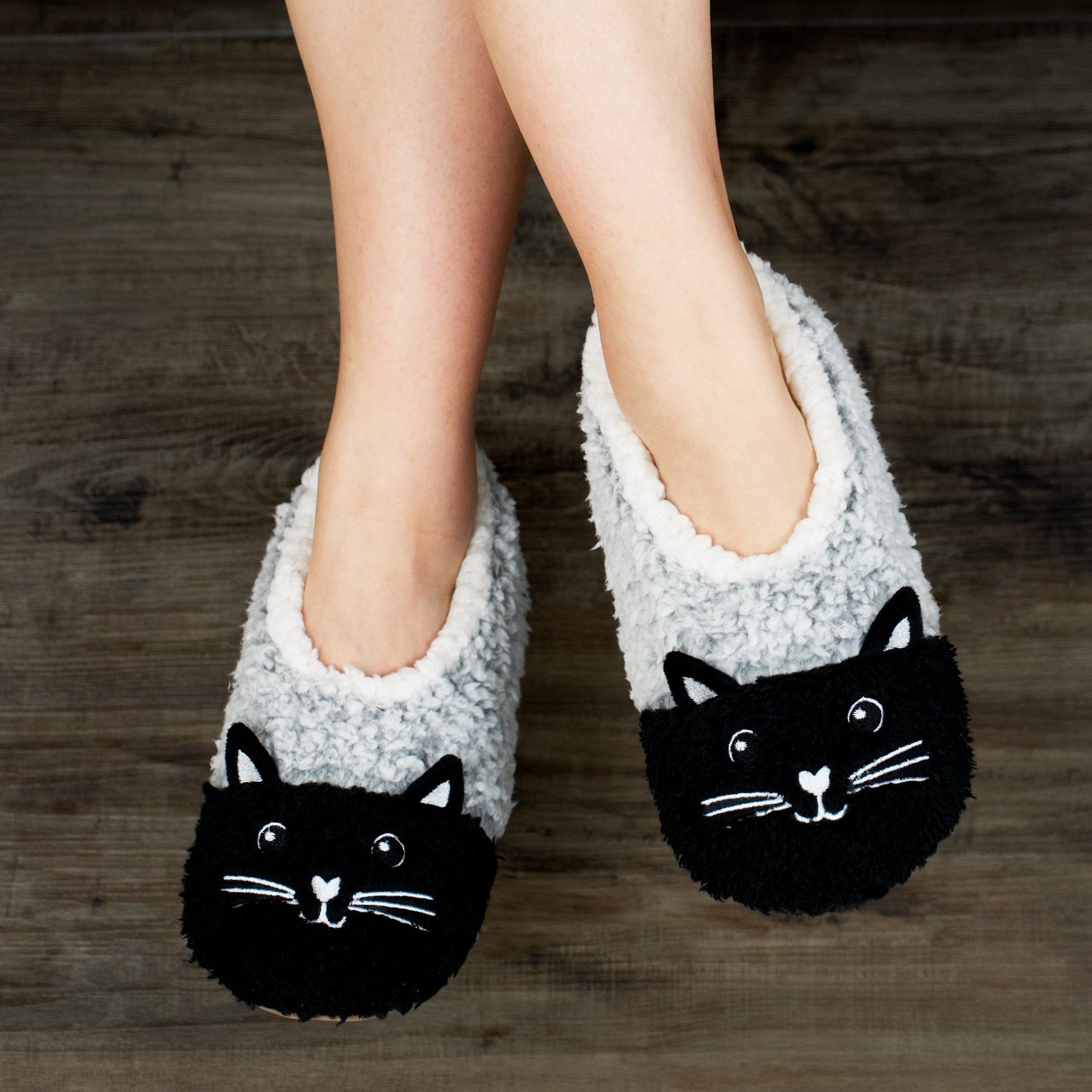 Women's Cute Cartoon Cat Design Slippers, Casual Slip On Plush Lined Slippers, Warm Home Slippers