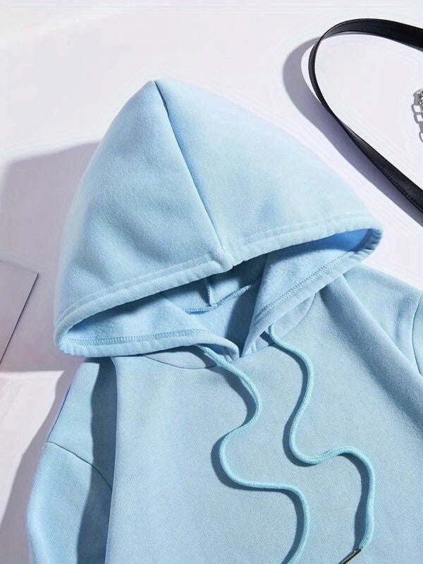 Cozy Cat Print Hoodie with Kangaroo Pocket - Perfect for Chilly Days, Comfortable & Easy Care Casual Wear for Women