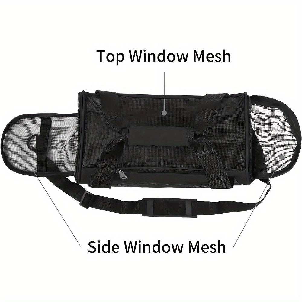 Cat Carrier Dog Carrier Pet Carrier, Airline Approved Soft-Sided Foldable Pet Bag Puppy Carrier With Breathable Mesh For Small Medium Cats Dogs Rabbit
