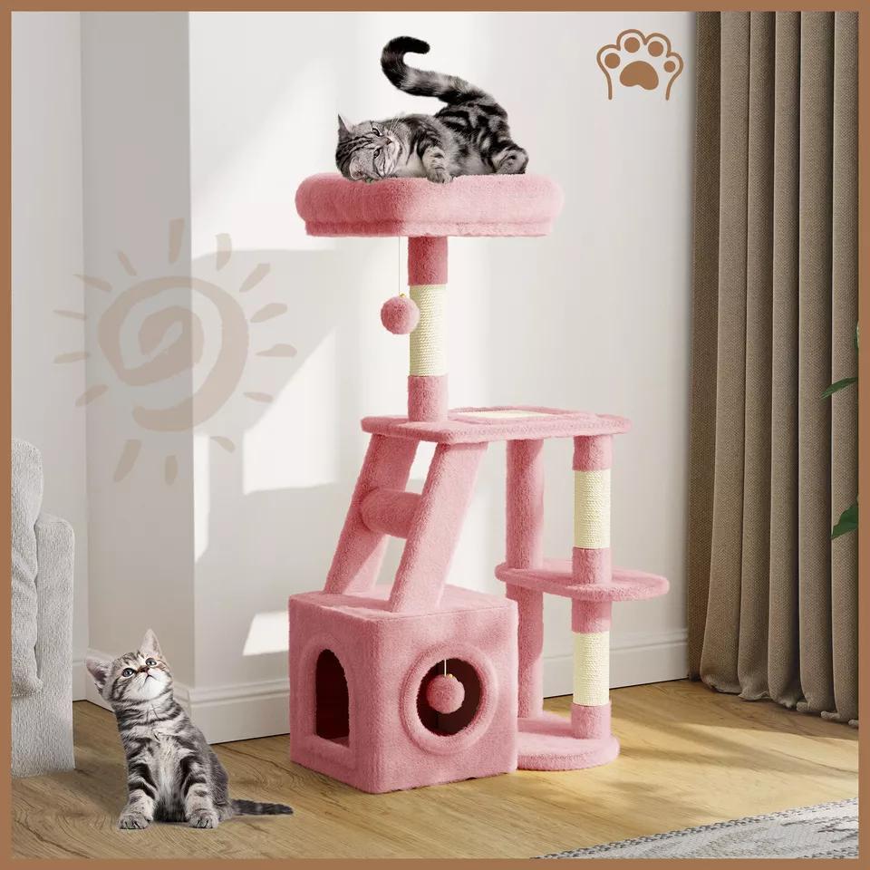 Dogat 107cm High - Quality Multilevel Cat Tree Tower with Scratching Posts - The Perfect Indoor Climbing House Condo for Your Feline Friend