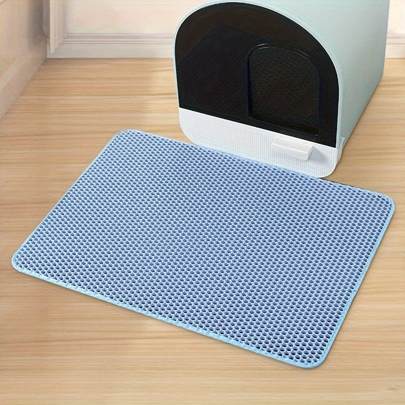 Ultimate Double Layer Cat Litter Mat - Non-slip, Washable & Odor Control - Durable Cleaning Solution for Cat Litter Boxes - Soft on Paws, High-Trap Efficiency