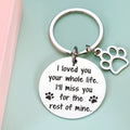 Engraved Pet Memorial Keychain - Heartfelt Keepsake for Dog & Cat Lovers - Personalized Sympathy Gift to Honor Cherished Memories of Furry Friends - Durable Aluminum Alloy