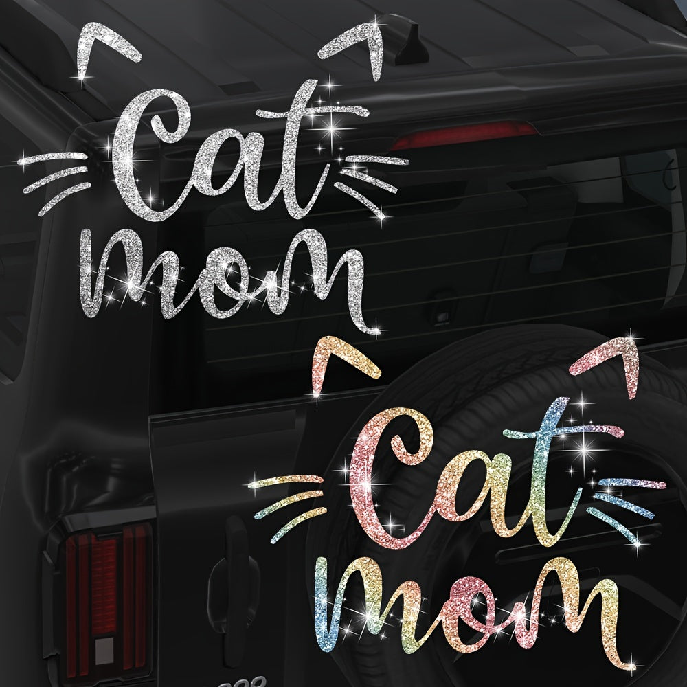 Cat Mother Ear Cat Whisker Claw Print Sticker, Vinyl Sticker For Car, Truck, Wall, Laptop Sticker
