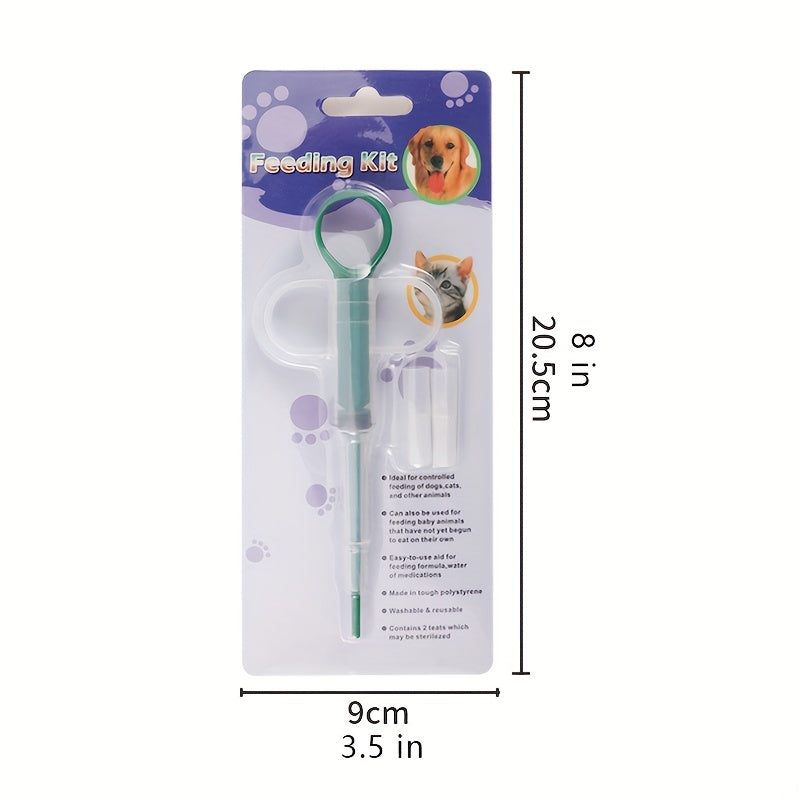 Pet Medicine Feeder For Dog And Cat, Pet Piller Guns Dog Pill Shooters Cat Tablet Soft Tip Syringes Double-headed Needle Feeding Dispenser Tool