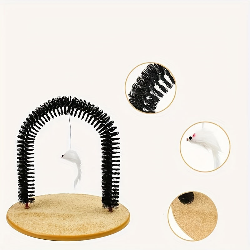 Cats Can'T Resist Grooming Brushes And Scratching Toys - Cat Arch, The Self-Grooming Tool: Pamper Your Cat with Massage And Grooming Brushes!