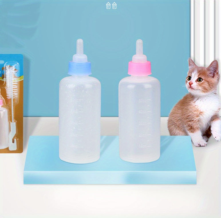 Pet Nursing Bottles Kit For Cats And Dogs Kitten Bottles Newborn Kitten Feeding Milk Bottle