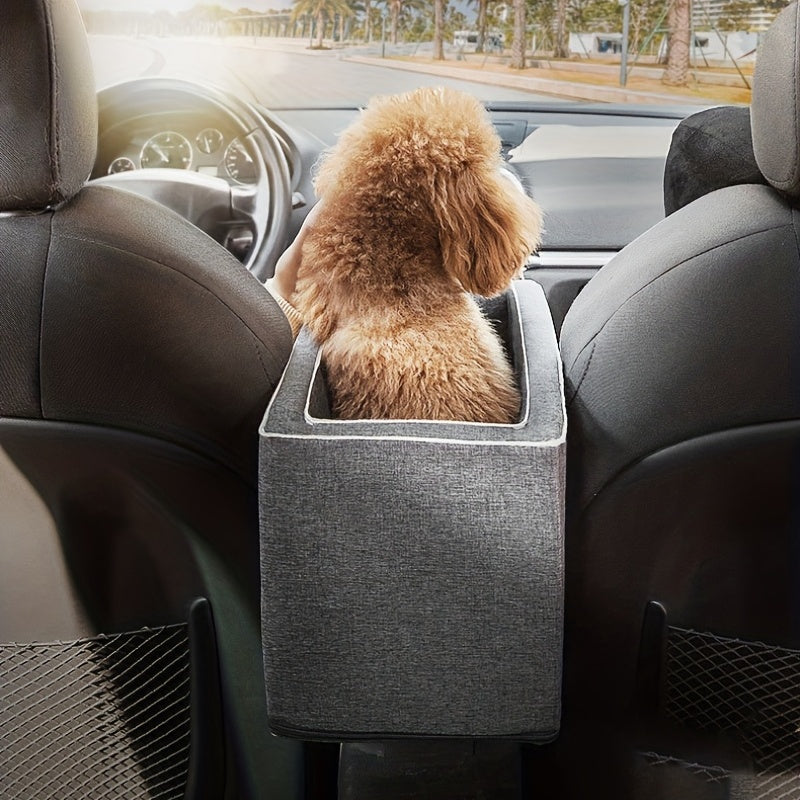 Portable Dog & Cat Booster Seat, Travel Carrier, Car Mat & Central Control For Maximum Comfort & Safety