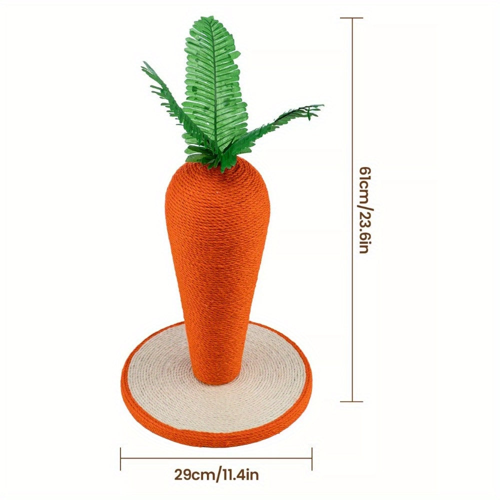 Cat Scratching Post Carrot Craft Pet Cat Kitten Scratcher Sisal Climbing Posts