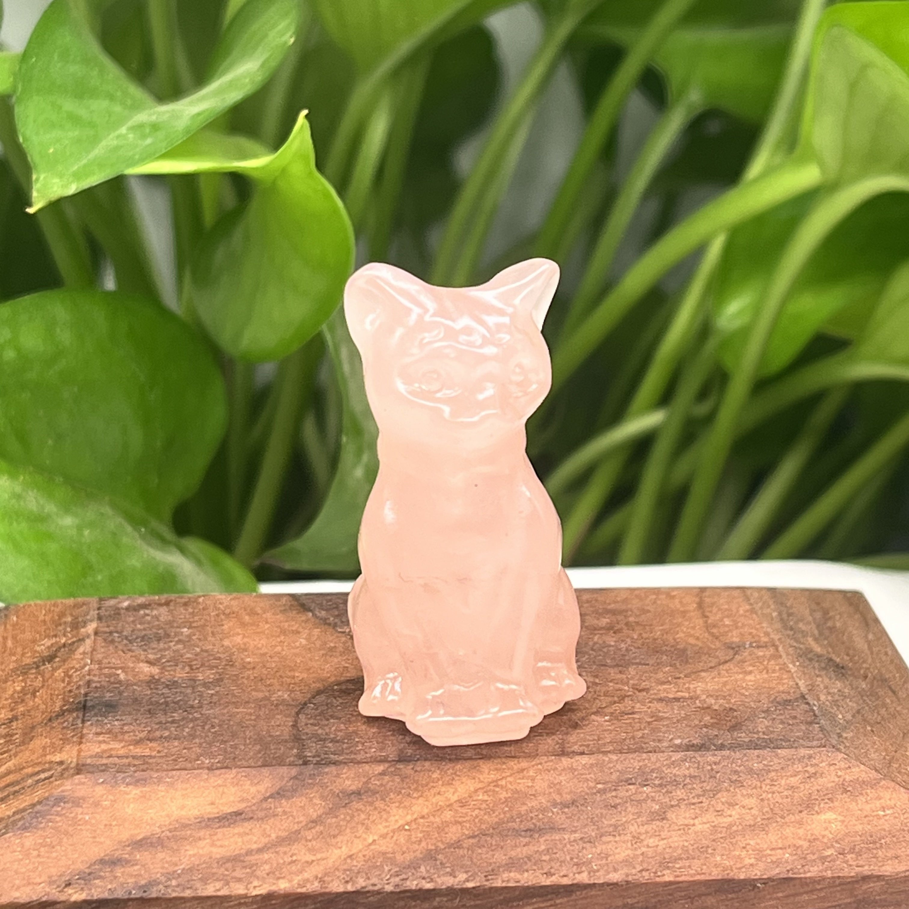 1Pc Exquisite Natural Crystal Whimsical Cat Figurine - Jewelry Accessories for Home Decoration - Unique Gift Idea with Cute Design and Sparkling Appearance