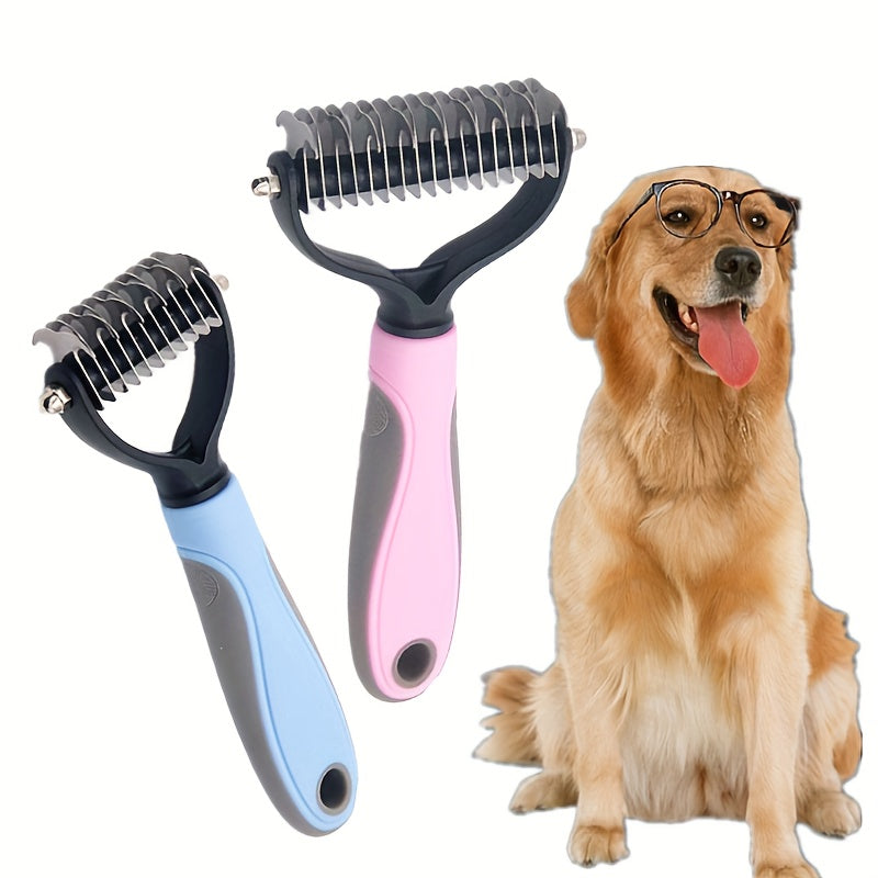 Premium Pet Hair Knot Cutter Comb - Dual-Action Grooming Tool for Effortless Mat Removal - Safe & Effective on Dogs and Cats - Ideal for All Fur Types