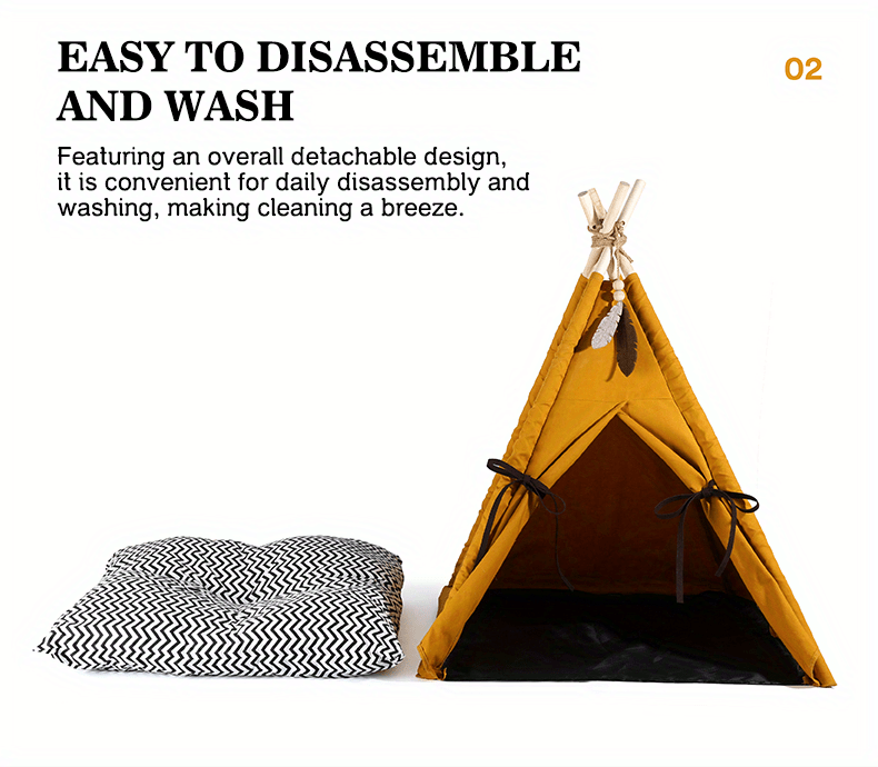 Pet Tent Portable Pet Tents For Small Dogs Or Cats, Puppy Bed Washable Dog Or Cat Houses With Cushion
