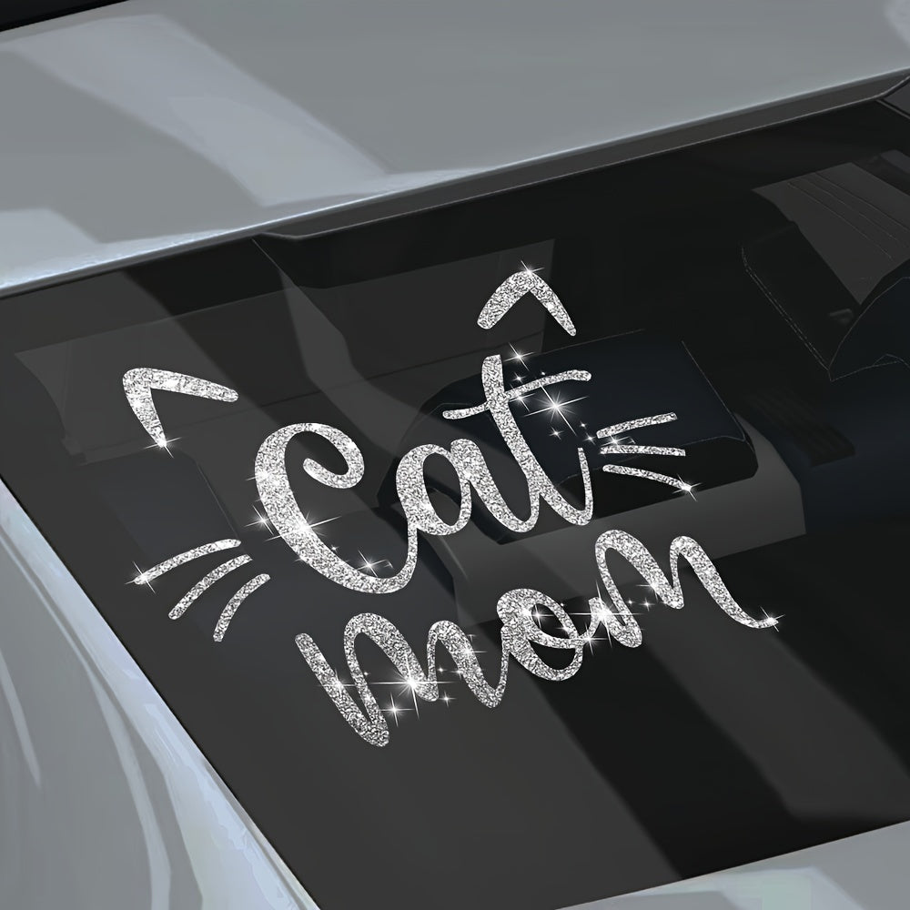 Cat Mother Ear Cat Whisker Claw Print Sticker, Vinyl Sticker For Car, Truck, Wall, Laptop Sticker