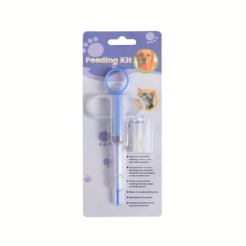 Pet Medicine Feeder For Dog And Cat, Pet Piller Guns Dog Pill Shooters Cat Tablet Soft Tip Syringes Double-headed Needle Feeding Dispenser Tool