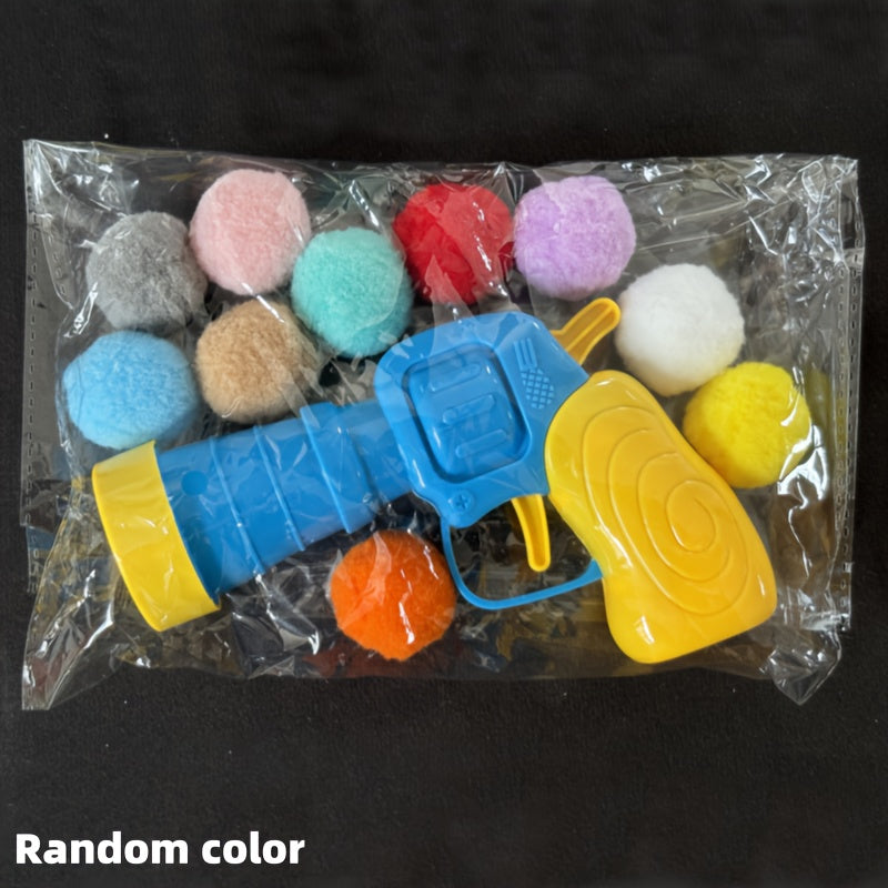 Interactive Cat Launcher Toy with 20 Plush Balls - Quiet, Fun Playtime for All Breeds of Cats & Dogs
