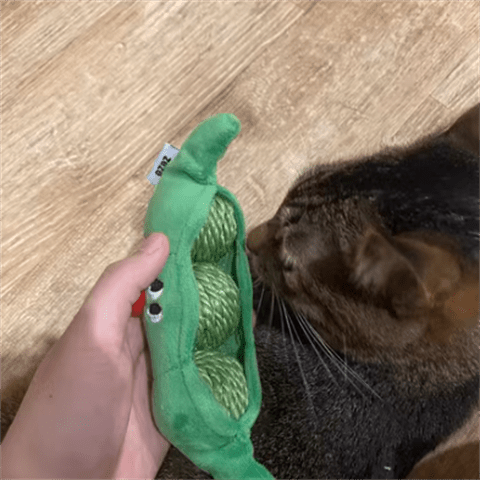 ZEZE Cat Hide-and-seek Toy Kitten Teasing Cat Stick Self Enjoyable Relieve Boredom Sisal Ball Cat Teeth Grinding Pea Toy Ball Supplies