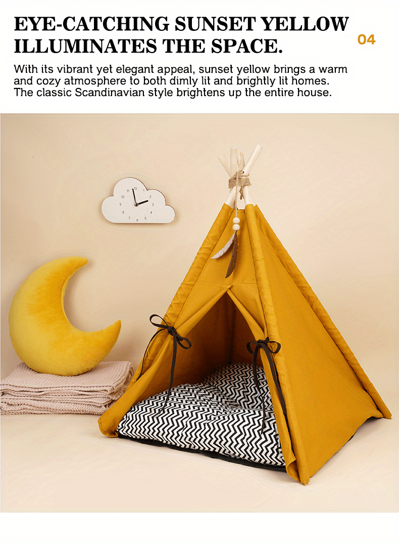 Pet Tent Portable Pet Tents For Small Dogs Or Cats, Puppy Bed Washable Dog Or Cat Houses With Cushion
