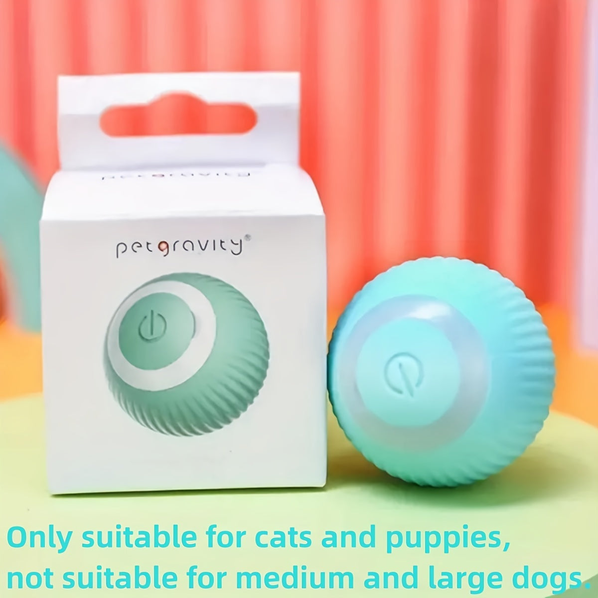 1PC/2PCS Smart Interactive Pet Toy Combo with Automatic Rolling and Bouncing Ball - Stripe Pattern Silicone Cat Toys, USB Rechargeable, Obstacle Avoidance, Quiet Operation, Suitable for Small Dogs and Cats Under 9.07KG