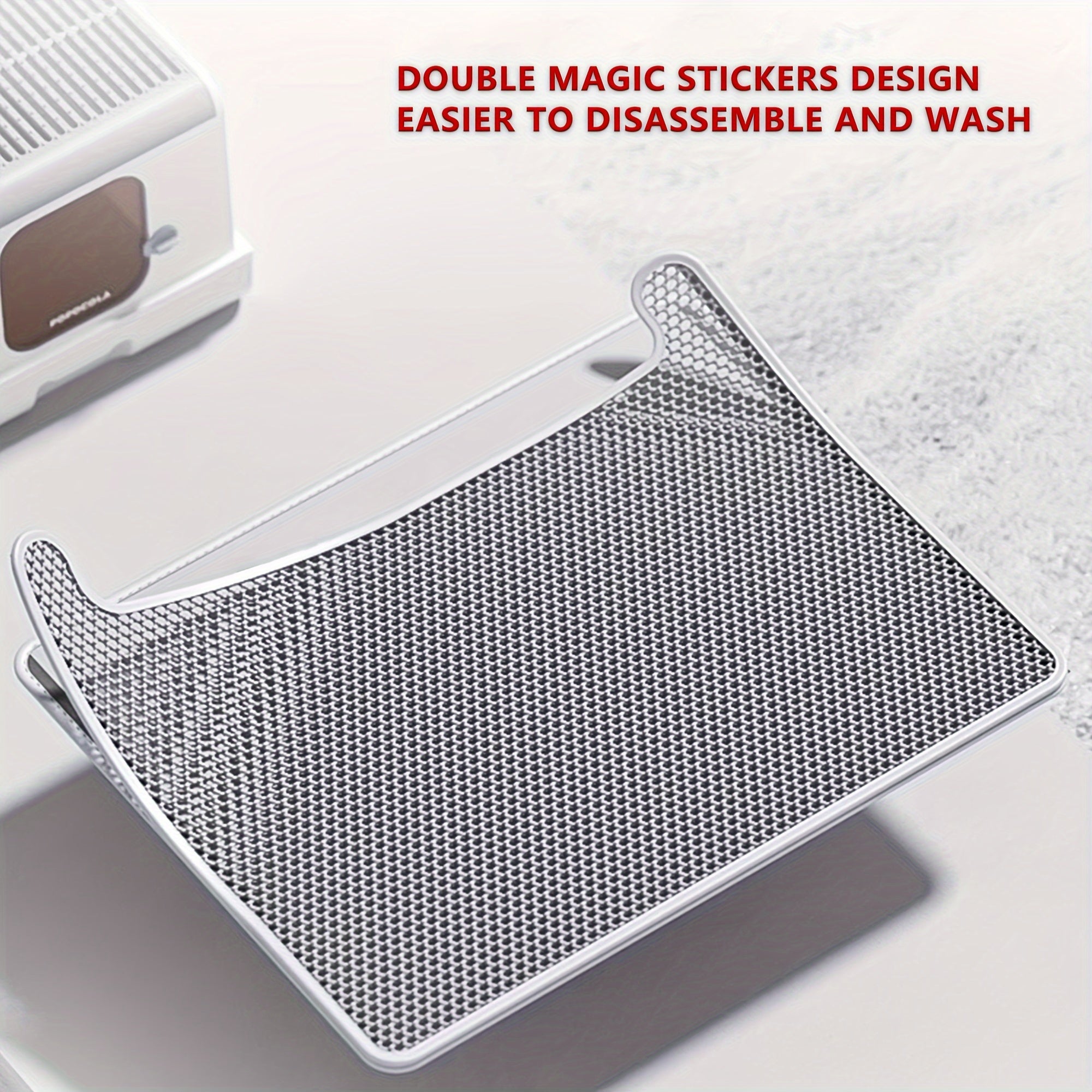Double Layer Cat Litter Mat, Anti-splash Dust Control Easy To Clean Indoor Cat Cleaning Mat Trapping Box