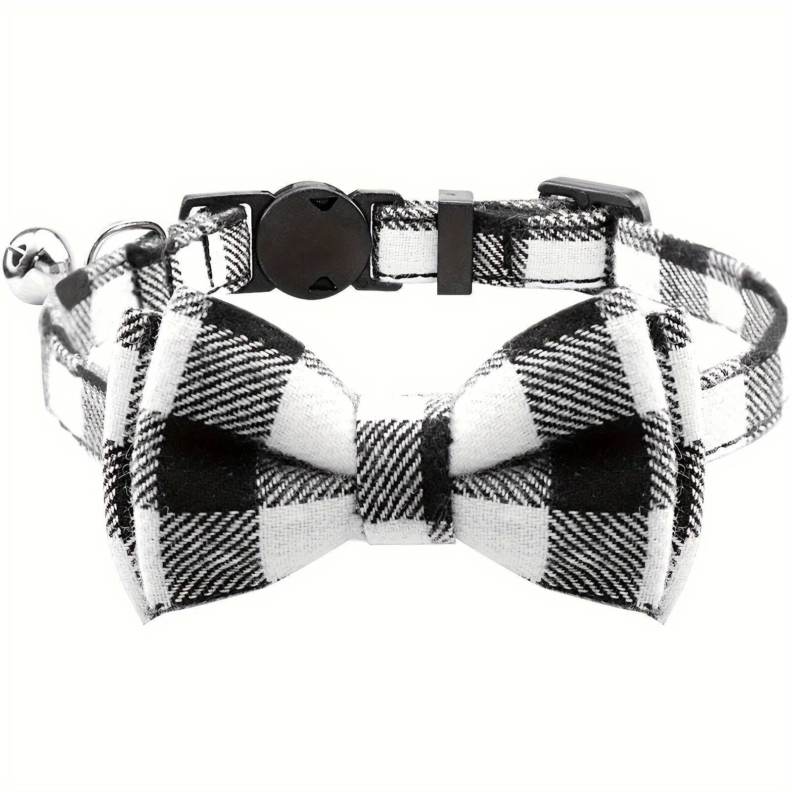 Cute Plaid Pattern Cat Collars With Bow Tie, Adjustable Comfortable Collar For Cats Pets Supplies