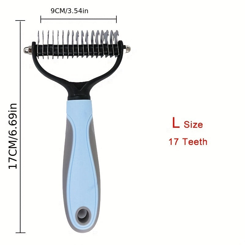 Premium Pet Hair Knot Cutter Comb - Dual-Action Grooming Tool for Effortless Mat Removal - Safe & Effective on Dogs and Cats - Ideal for All Fur Types