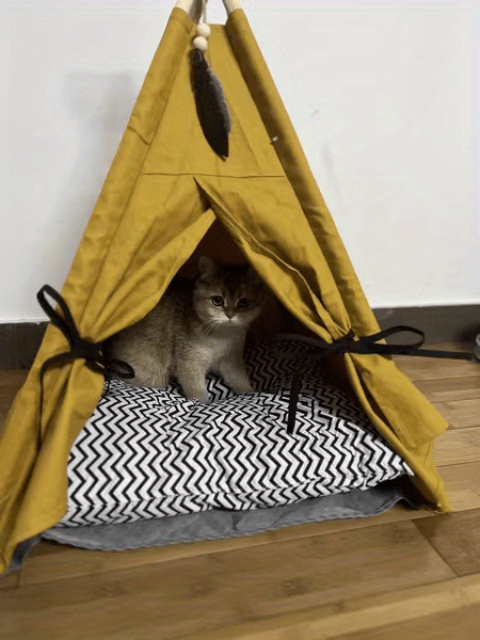 Pet Tent Portable Pet Tents For Small Dogs Or Cats, Puppy Bed Washable Dog Or Cat Houses With Cushion