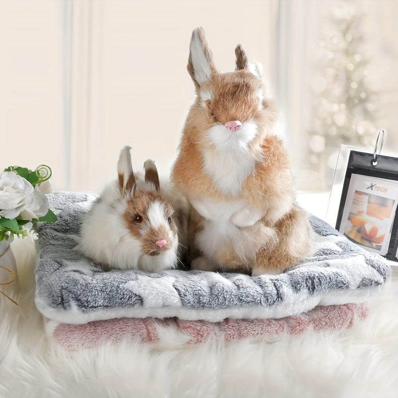 1pc Soft Pet Bed Mat For Small Animals, Ideal For Rabbits, Cats And Dogs, Thickened Warm Blanket For Winter