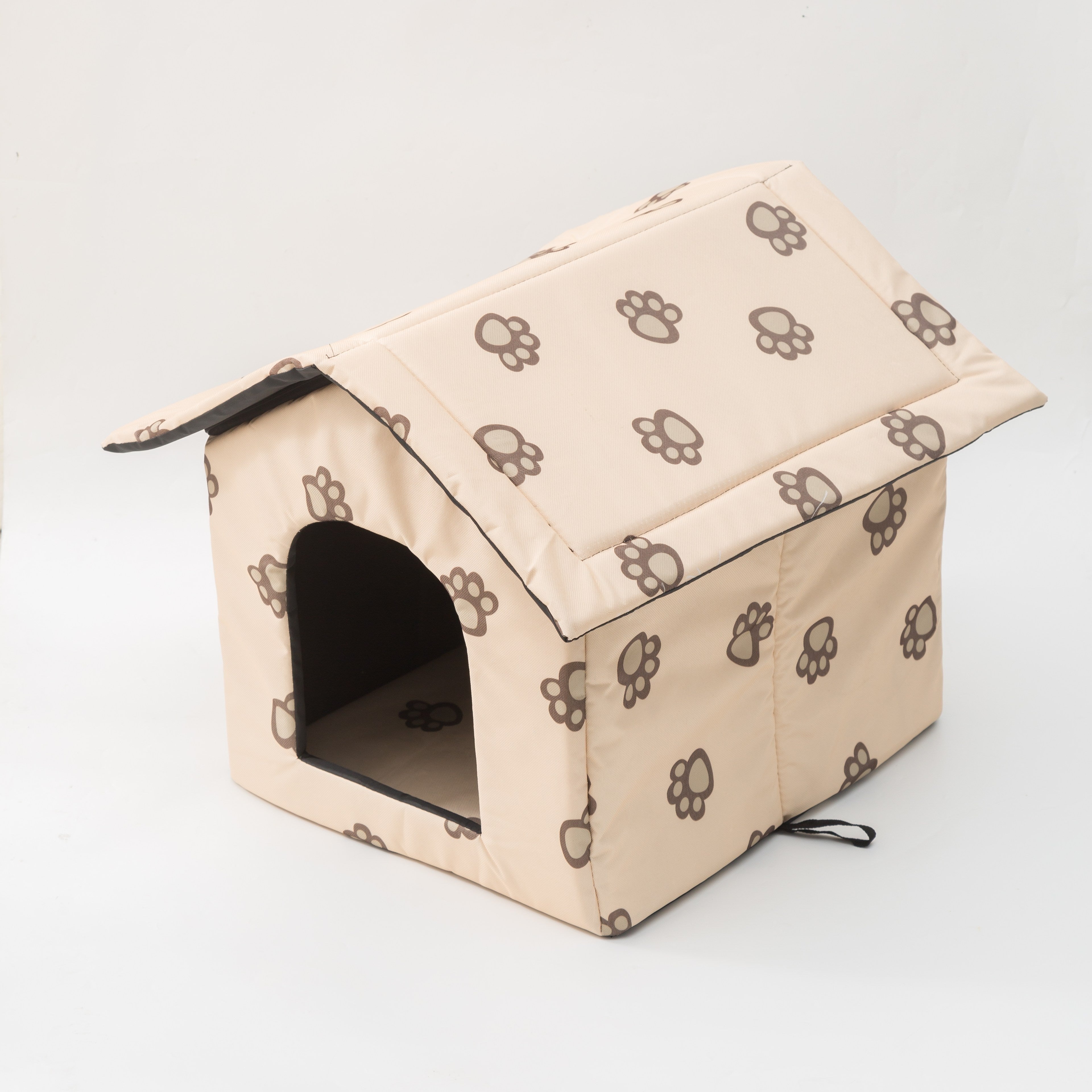Weatherproof Outdoor Pet House - Cozy Cat Cage & Dog Kennel - Insulated Winter Shelter with Removable Mat & Double Doors - Perfect Villa Cage for Feral Cats and Small Dogs